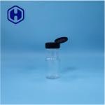 Transparent Plastic Spice Salt Black Pepper Powder Basil PET Jar Flip Top Cap for sale
