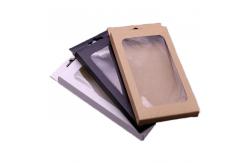 China Kraft Paper Phone Case Window Box Packaging No Printing Gift with Clear Window supplier