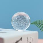 Home crystal craft shining acrylic uv balls 50mm glitter powder  toys ball  clear crystal ball for sale