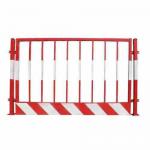 48mm O.D Metal Heavy Duty OEM ODM Steel Barricades Crowd Control 1.5mm Temporary Pedestrian Barriers for sale