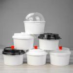 OEM 10.82oz Disposable Paper Ice Cream Cups For Nuts Dried Fruits for sale