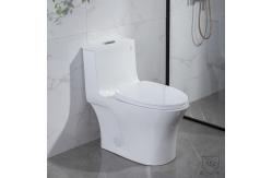 China Round Front One Piece Skirted Toilet Dual Flush Elongated Fully Skirted CUPC supplier