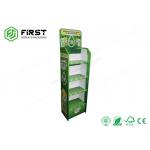 POP Customized Recyclable Corrugated Floor Cardboard Shelf Display Stand for sale