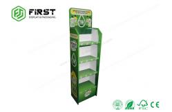 China POP Customized Recyclable Corrugated Floor Cardboard Shelf Display Stand supplier