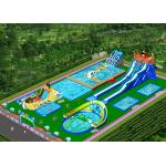 Giant Removable Inflatable Water Park With Slide For Commercial Activities for sale