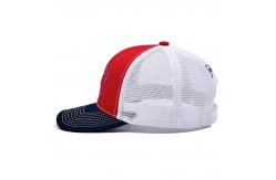 China Customizable 6 Panel Trucker Cap Pre Curved Visor Logo Embroidery supplier