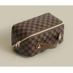 High End Leather Lining Makeup Bag Multiple Layers Large Capacity