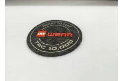 China High Density Silicone Unique Iron On Patches Felt Fabric Labels Custom Logo Printing supplier
