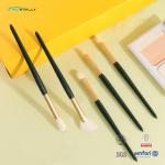 Eyeshadow Brush Set 5Pcs Green Plastic Handle Eye Brushes Portable Nasal Shadow