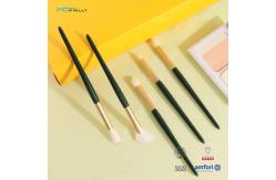 China Eyeshadow Brush Set 5Pcs Green Plastic Handle Eye Brushes Portable Nasal Shadow supplier