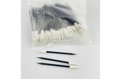 China Spiral Pointy Foam Tip Swabs Black For Printer Electronic Cleaning supplier