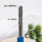 4mm 6mm Carbide End Mills for PCB - Corn Tooth Tungsten Steel Engraving Cutters for Circuit Board Machining for sale