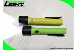 China IP68 Explosion Proof Flashlight CREE 5W 6.4Ah Rechargeable Torch Light supplier