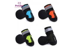China 16.5cm Rubber Bottom Reflective Strip Dog Paw Shoes supplier