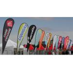 110gsm Polyester Teardrop Beach Flag For Outdoor Events Advertising for sale
