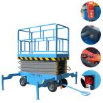 Manual Push Work Lifting Platform Mobile Scissor Lifter For Warehouse Material for sale