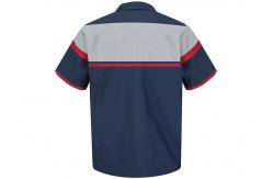 China Summer Blend Cotton Uniform Work Shirts Customization Embroidery supplier