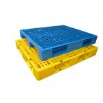 3 Skid Industrial Plastic Pallet Reusable Eco Friendly With Metal Bar for sale