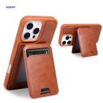 Custom Logo Leather Phone Case With Magsafe Wallet Stand Card Holder for sale