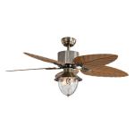 Modern Decorative 4100k Crystal Ceiling Fan With Light Remote Control Invisible Retractable Blade for sale