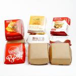 Wholesale custom printed logo burger box eco-friendly fast food food grade paper packaging box for sale