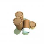 Small Brown Kraft Paper Tube Packaging / Round Gift Box for sale