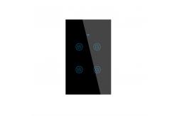China 0.1mW Wifi Light Smart Switch 2 Gang Touch Wall On Off Waterproof supplier