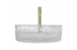 China Transparent Crystal Glass Vessel Basins Ice Prism Countertop Sinks supplier