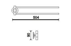 China Swivel Bathroom Towel Bars Multifunctional 2 Arm Wall Mounted Sus304 supplier