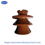 Power Line Electrical Porcelain Pin Insulator High Voltage 24KV for sale