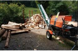 China Gasoline Petrol Engine Log Splitter Firewood Wood Processor Approved On Road Use supplier