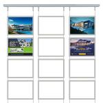 Horizontal Hanging Crystal Light Box 210 X 297mm Slim LED Sign Board Display Panel for sale