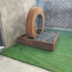 Commercial Customizable Corten Steel Garden Water Features Weather Resistance