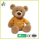 ISO9001 25CM Plush Teddy Bears Washable Premium Materials With Yellow Clothes for sale