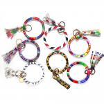 Multicolor Bangle Wrist Key Ring Bracelet for sale