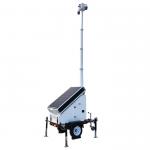Gym Mobile Portable CCTV Solar Powered Trailer With PTZ Dome Cameras for sale