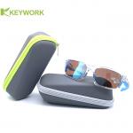 Irregular cuboid Sports Sunglasses Case Waterproof PU Leather Metal Zipper Factory Wholesaler for sale