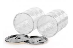 China Food Grade PET Plastic Clear Plastic Cylinder , Aluminum Easy Open End Tube supplier
