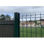 Green Pvc Coated Welded Wire Mesh Fence / 3D Curved Wire Mesh Fencing