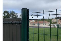 China Green Pvc Coated Welded Wire Mesh Fence / 3D Curved Wire Mesh Fencing supplier