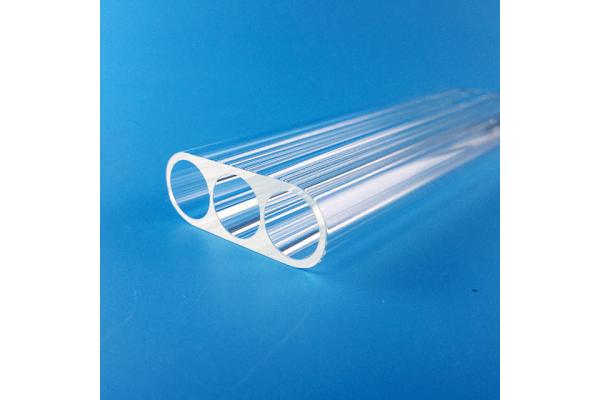 Laser Spare Parts External Surface Frosted Triple Bore Quartz Glass Tube