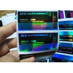 Blue Color Custom Hologram Print Prescription Bottle Label For 10Ml Vial for sale