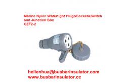 China 3 pin junction box CZF2-3 waterproof marine socket and switch supplier
