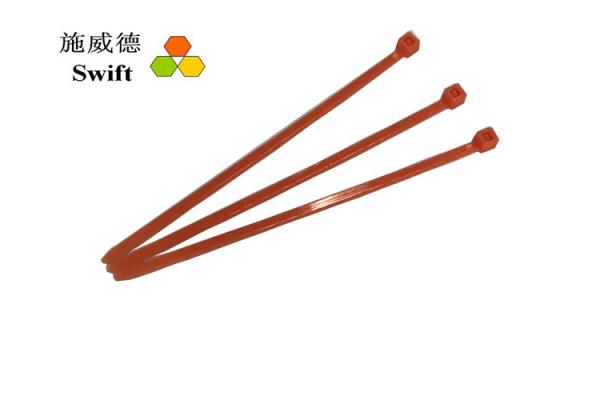 Non Releasable Orange REACH RoHS 100mm Bulk Cable Ties