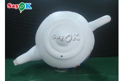 China 2m 6.6ft White Advertising Air Sealed Inflatable Teapot Model With Printing supplier