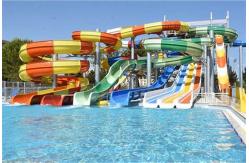 China 12mm Thickness Fibreglass Pool Slides Commercial Theme Park Playground Equipment supplier
