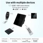 Tuya WIFI Smart Wall Touch Switch Glass Panel LED