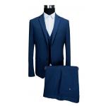 Woven Fabric Mens 3 Pieces Suit Official Color Navy Mel Color Both In Stock and OEM for sale