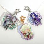 Manufacturer Pattern Printed Acrylic Keychain Caricatur Cartoon Character Cute Charm Acrylic Keychain