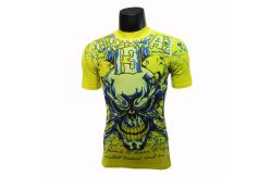 China Short Sleeve Green Bodybuilding Compression Shirts / Weightlifting Compression Shirts supplier